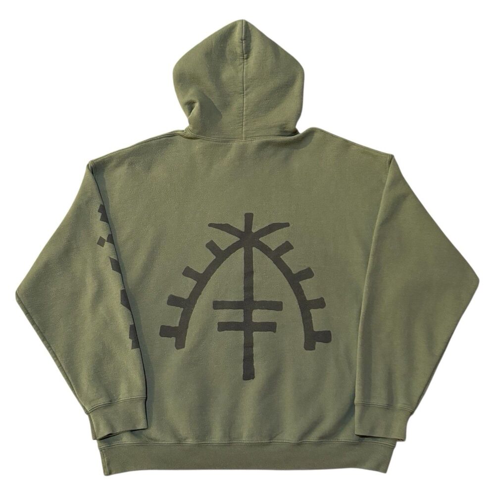 Nasir Album Hoodie Nas x Kanye West Official Merch Olive Sz XL Teenage Teardrops